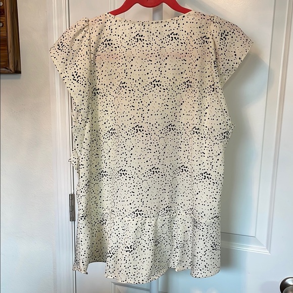 THML Black and White Ruffled Embellished Blouse - Picture 5 of 6